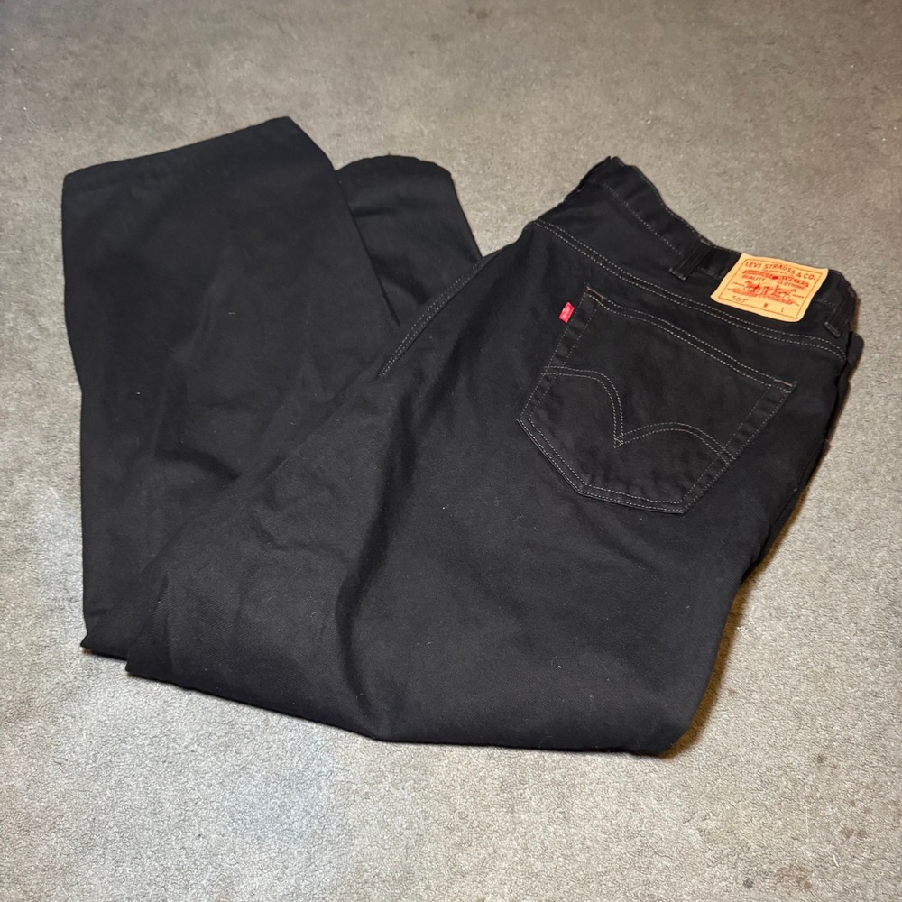 Levis 560 Comfort Fit Jeans Mens 48x30 Black Denim Relaxed Tapered 100 Cotton